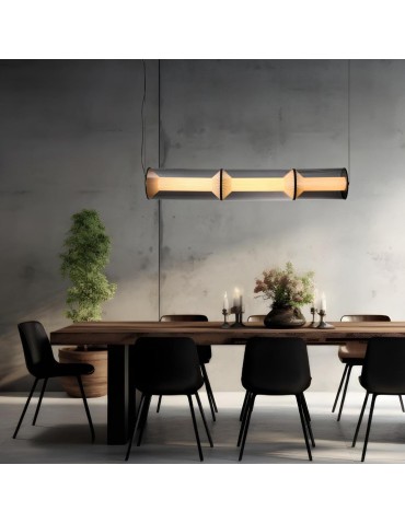 Light Prestige Lampa wisząca Aeris 3 linia transparent LED CCT LP-2137/3L TR - product 2